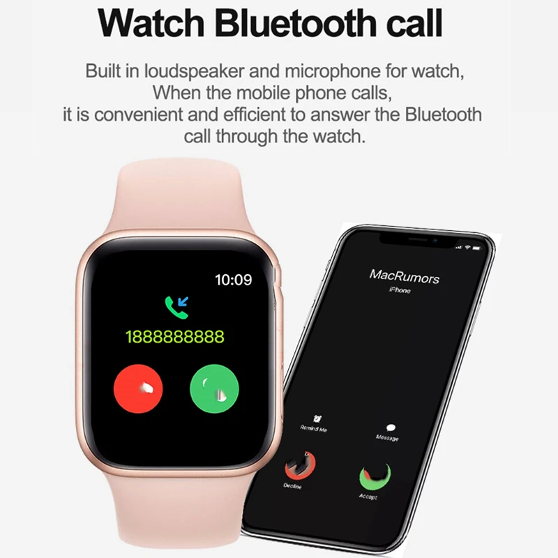 Смарт часы MAFAM IWO U78 Plus серии 6 с Bluetooth голосовым управлением пульсометром