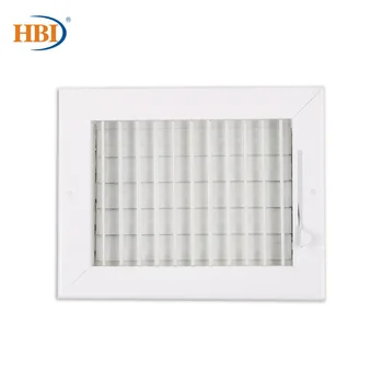 

HBI W8" x H6" Adjustable Blade White Ceiling/Sidewall Air Register Vent Cover Diffuser Heavy Duty Stamped Steel