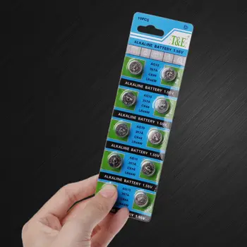 

10PCS Alkaline Battery AG13 1.5V LR44 386 Button Coin Cell Watch Toys Batteries Control Remote SR43 186 SR1142 LR1142 PXPE