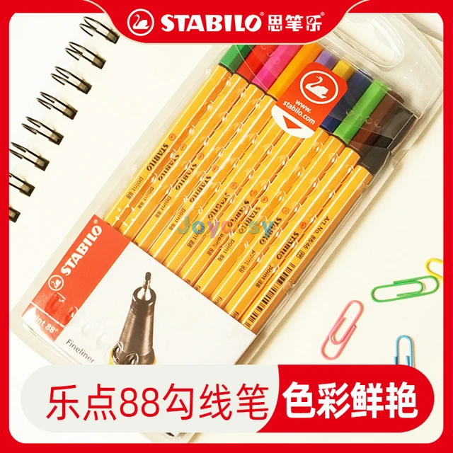 Stabilo Point 88 Pen & Pen 68 Neon Marker Wallet Set