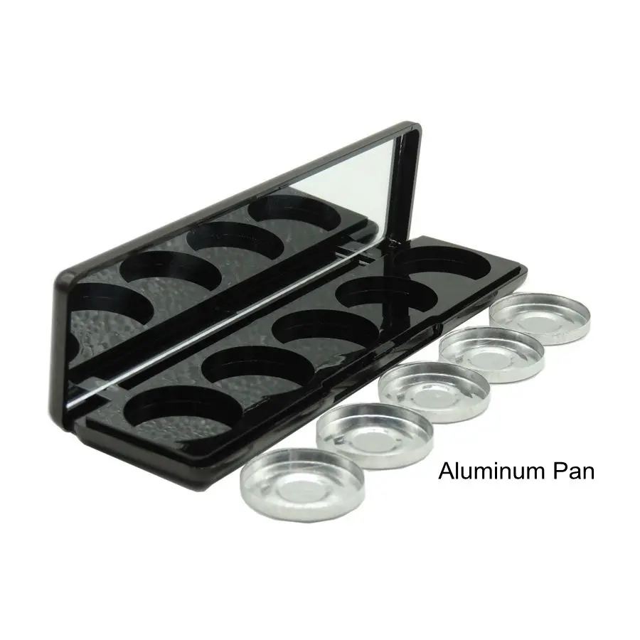 

5 Wells Slots 26mm Eyeshadow Palette Black Plastic Square 15pcs Per Lot Free Shipping New Arrival Lip Gloss Containers
