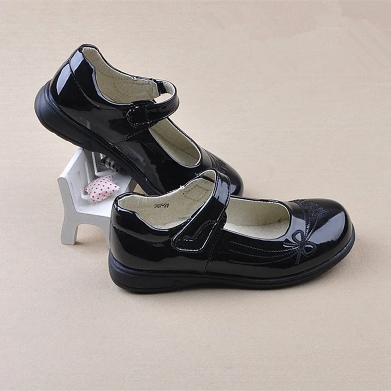 girls shoes Children Girl Student Shoes School Black Leather Shoes Girls Fashion Princess Shoes Kids Classic Glowing Uniforms Sinlge Shoes slippers for boy