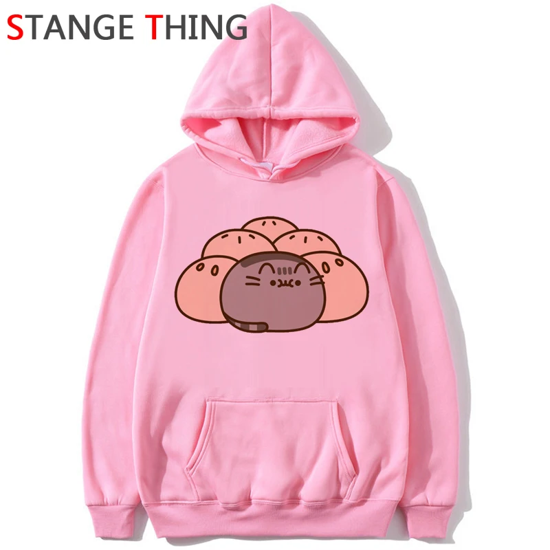 Новинка Pusheen Cat Kawaii Harajuku забавные мультяшные толстовки женские Ullzang милые кошки графическая Толстовка 90s корейский стиль толстовка женская - Цвет: 10211