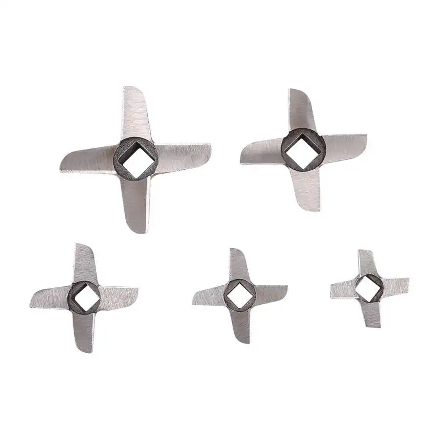 Meat Grinder Blade 4 Blade Square Hole Meat Grinder Crusher Mincer Plate Knife Kitchen Grinding Machine Parts Accessories meat grinder spare parts