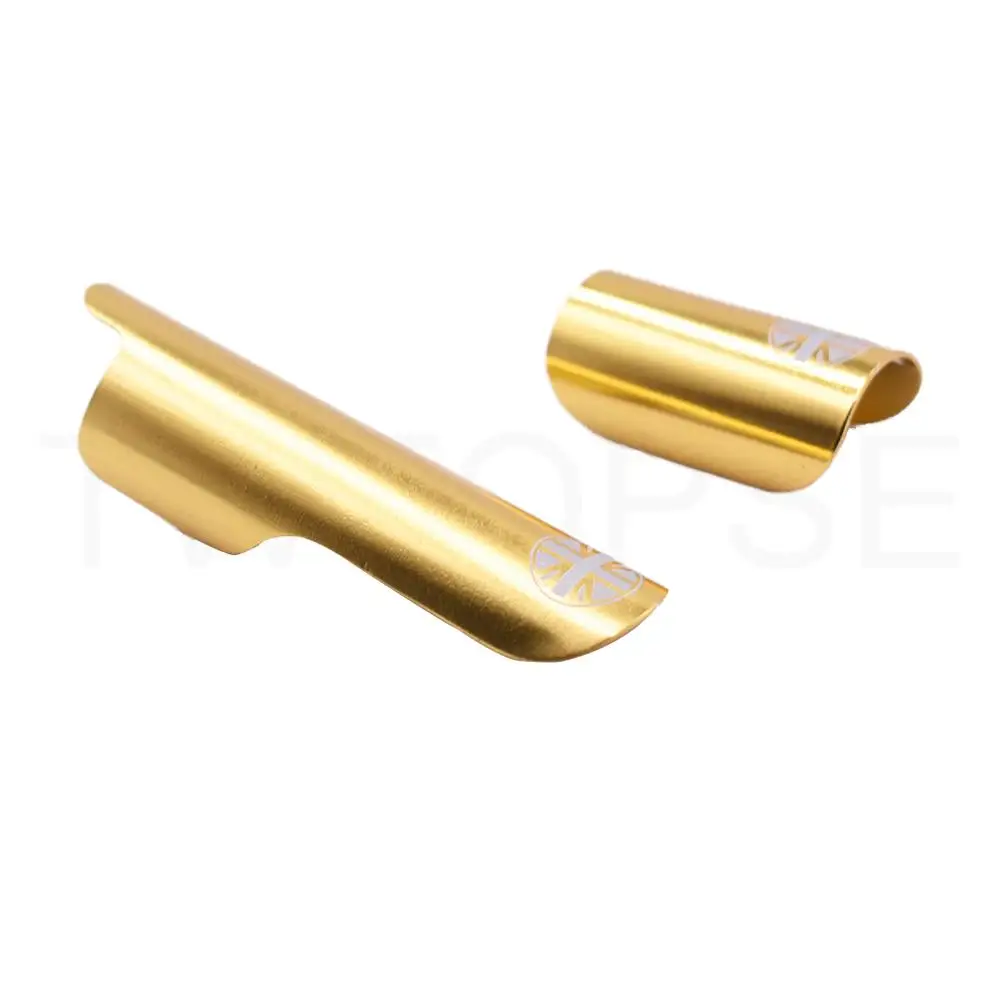 Gold Set TWTOPSE 6g Велосипедное Защитное снаряжение для Brompton складной велосипед задняя треугольная оправа алюминиевый сплав-протектор защитная накладка - Цвет: Gold Set