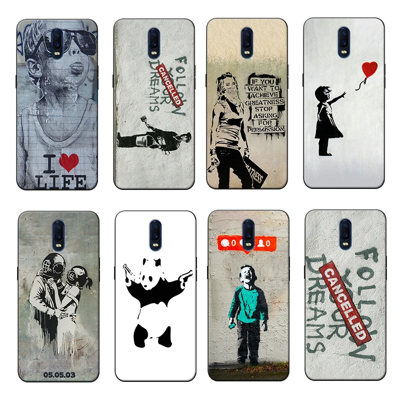 Street Art Banksy Soft Silicone Phone Case for oneplus one plus 7 pro 7t 6 6t 5t |