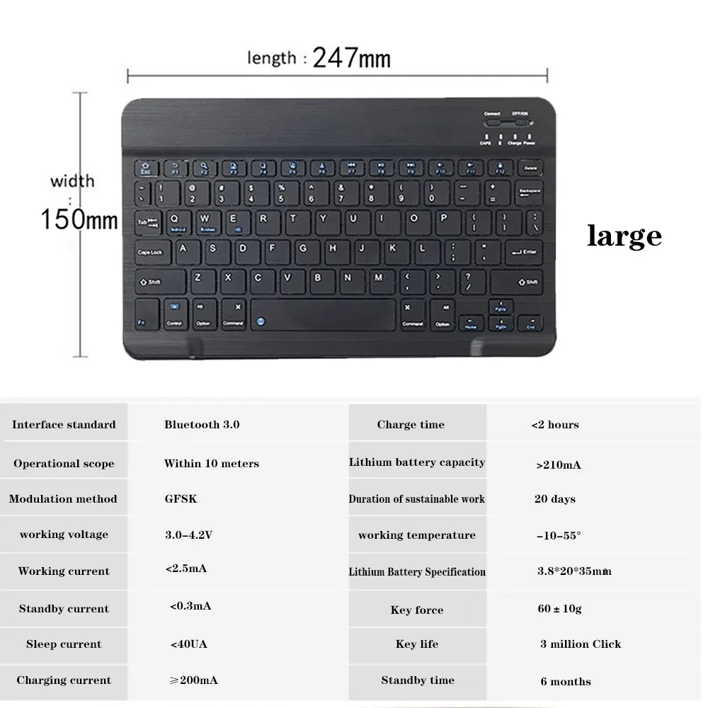 Capa com Teclado Bluetooth para Apple Ipad Compatível com Ipad 2023 5th A1822 A1823 2023 6ª A1893 Aamortecedor Air 360 - Imagem 6