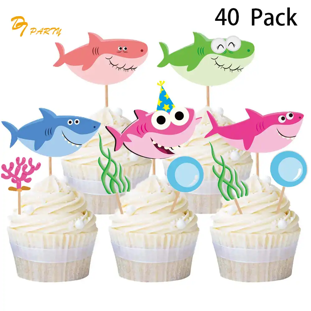 Decorations De Gateau Requin Decoration De Gateaux S 40 Pieces Kit De Decorations Mignonnes Pour Fete D Anniversaire Gateau De Dessin Anime Decoration De Gateaux S 40 Pieces Aliexpress