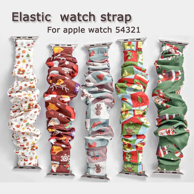 Scrunchie Elastic Watch Strap for Apple Watch Band Series 5 4 3 2 Strap 38mm 40mm 2