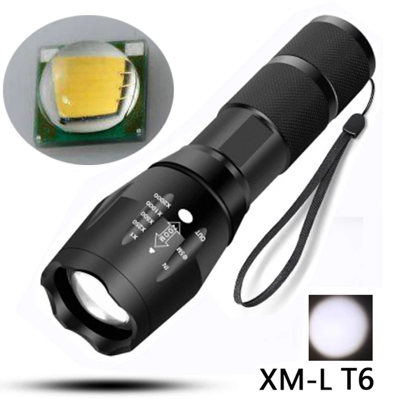 Светодиодный светильник XML T6 фонарь для отдыха на природе 5 цветов портативный светильник s мощный перезаряжаемый масштабируемый ручной светильник с батареей 18650 - Испускаемый цвет: White T6