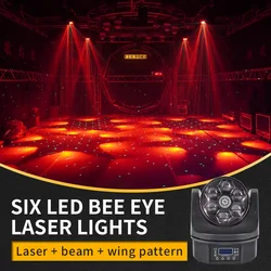 Projecteur de lumière à tête mobile, 6 pièces, éclairage de scène à Led RGB, pour Dj Disco Party Show 