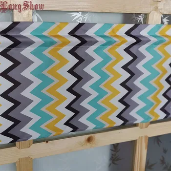 

Home Decor Geometric Modern Rod Pocket Kitchen Window Curtain 14x55" Blue Color Thick Polyester Door Cabinet Cupboard Valance