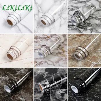 50 Colors Self Adhesive Marble Wallpaper Peel And Stick Waterproof Bathroom Kitchen Cabinets Desktop Stickers Home Decor Film 1