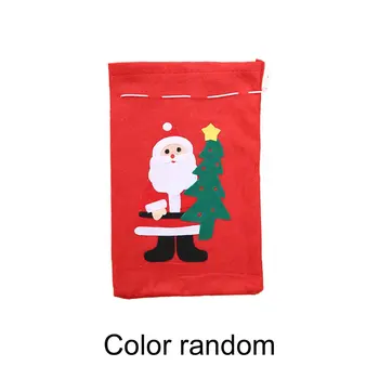 

Christmas Gift Bag Applique Non-woven Fabrics Candy Bag Handmade Cartoon Santa Claus Snowman Christmas Tree Random Deliver