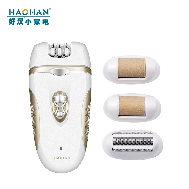 

4 in 1 Function Epilator Pulsed Light 2 Speed Comfortable Wind Bikini Trimmer With LED Light Hair Removal Tool For Lady