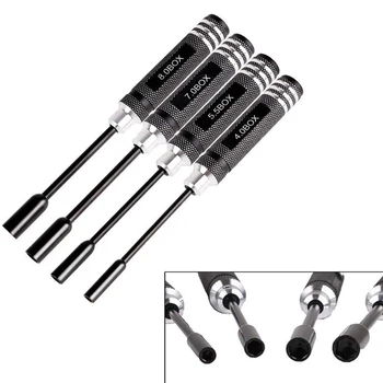 

4pcs Metal Hexagon Head Hex Screw Driver Tools Set Rc Tools Hex Screw Driver Set Hexagonal Screwdrivers Kit Helicopter Plane Car