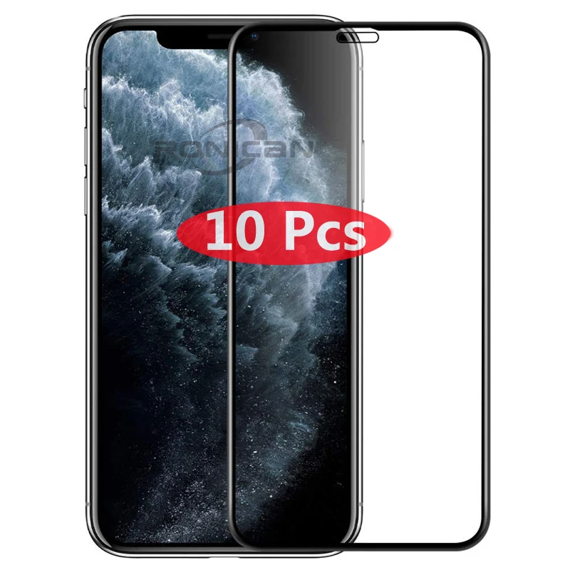 

10Pcs Full Cover Tempered Glass for iPhone Xr Xs Max X 11 12 Pro Max 12 mini Screen Protector for iPhone 5 5s SE 6 6S 7 8 Plus