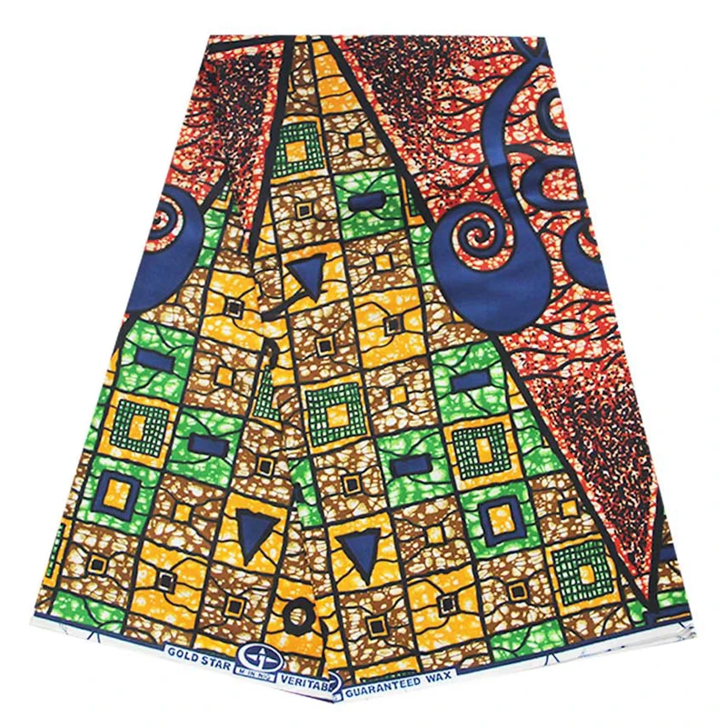 Гарантированный настоящий голландский воск tissu лучшее качество хлопок Африканский Анкара Печатный воск ткань материал для шитья для вечернего платья 6 ярдов лот