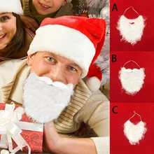 Лучшие продажи, веселый костюм, вечерние, на резиновой резинке, фланелевый, Санта Клаус, поддельная борода, рождественские забавные игрушки, новинка, распродажа