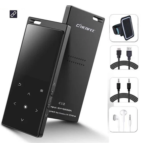 Package B MP4-плеер 16 Гб Встроенный динамик Сенсорная Кнопка HIFI без потерь Музыкальный плеер с fm-радио, рекордер, поддержка sd-карты до 128 ГБ - Цвет: Package B