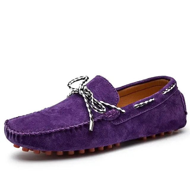 purple driving shoes