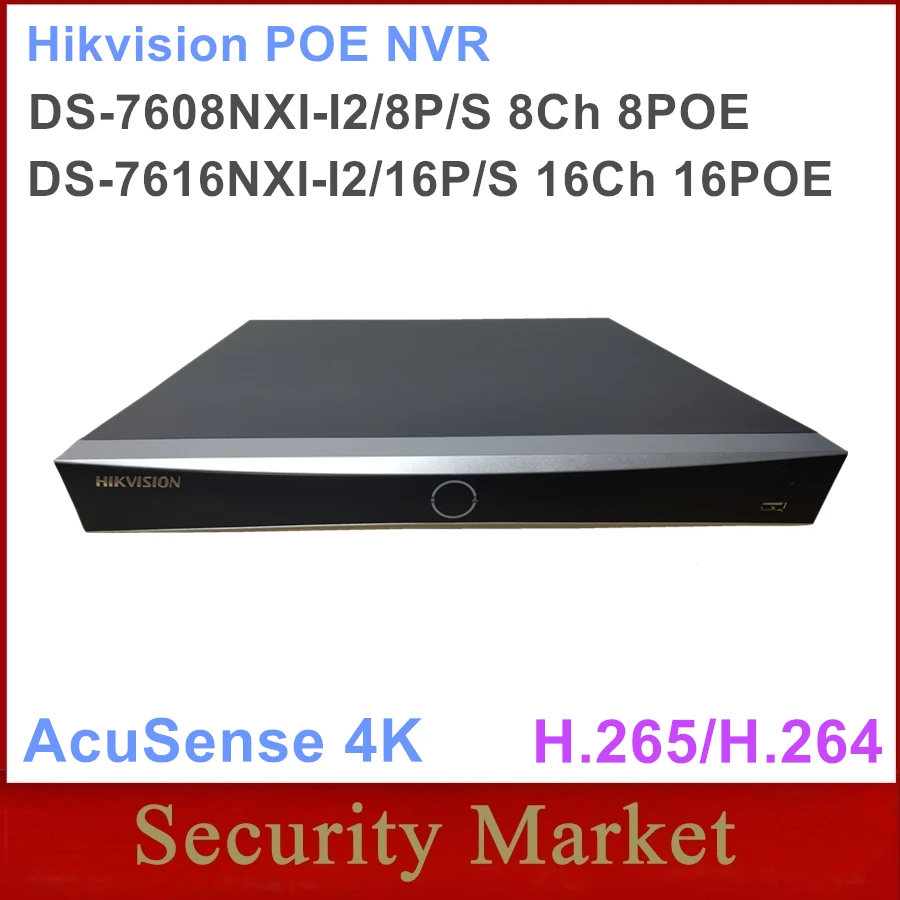 Original English Hikvision DS-7608NXI-I2/8P/S DS-7616NXI-I2