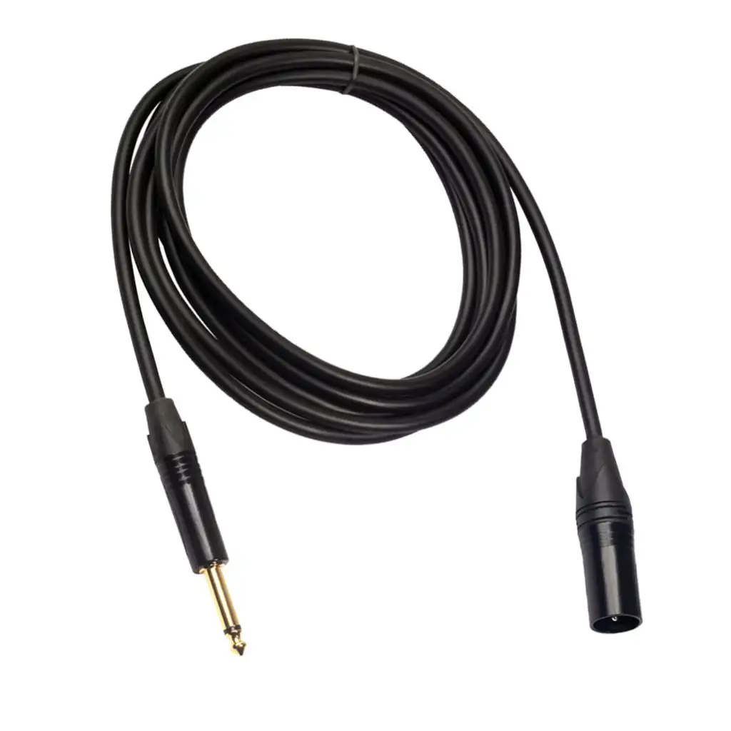 XLR 3-контактный штекер 6 35 мм 1/4 дюйма TRS Мужской кабель стерео микрофон аудио