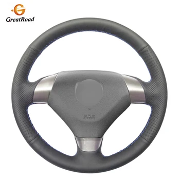

Hand Sewing Black Genuine leather Car Steering Wheel Covers Wrap for Honda Accord 7 Coupe 2003-2007 (3-Spoke)