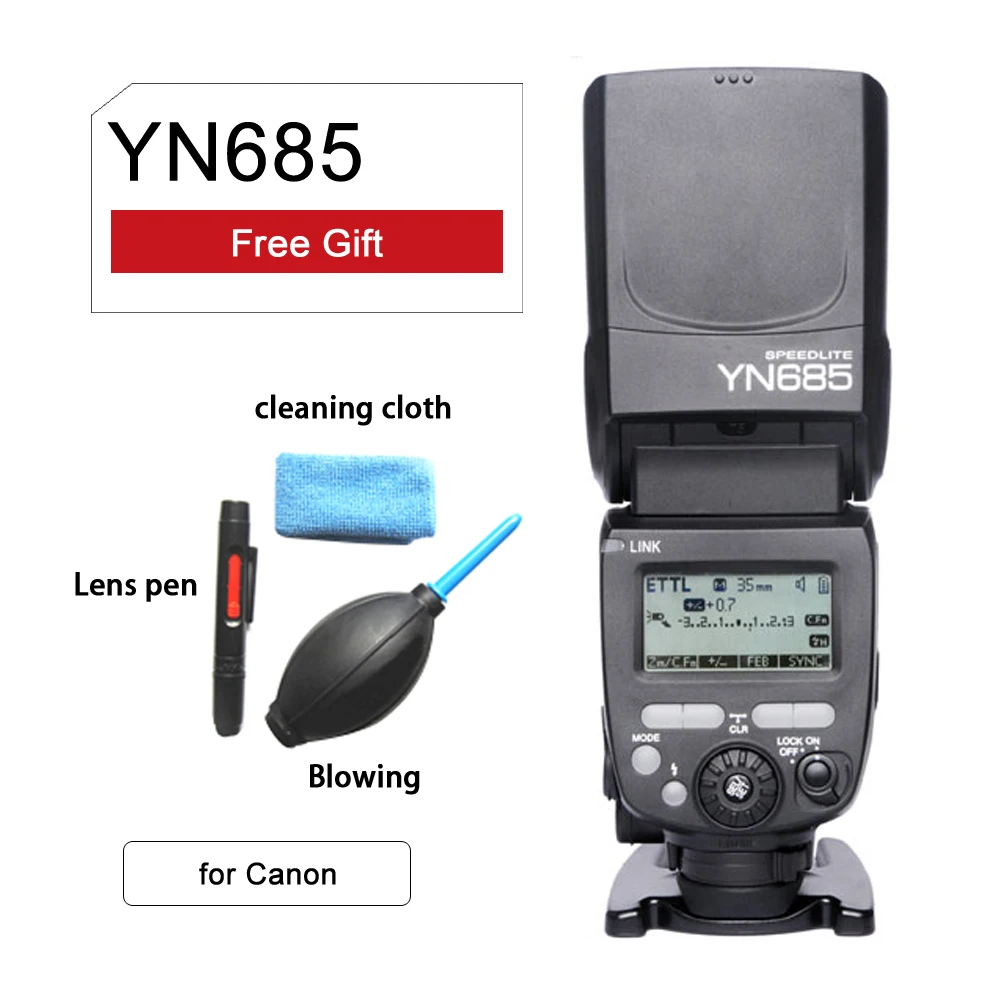 Canon YONGNUO YN685 N/C Flash HSS 2.4G GN60 Wireless Master/Slave Speedlite TTL Speedlight for Canon Nikon Camera 5D4 60D 70D D600 D80 - Цвет: Canon