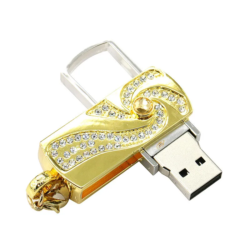 USB флэш-накопитель кристалл поворот Necklaceusb Flash Drive памяти Memory Stick U фестиваль диска Thumb автомобилей Ручка привода подарок 4 ГБ-128 ГБ