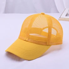 Бейсболка для мужчин и женщин Беговая сетчатая Кепка полиэстер регулируемая спортивная дышащая Солнцезащитная Повседневная Бейсболка для дальнобойщика твердая