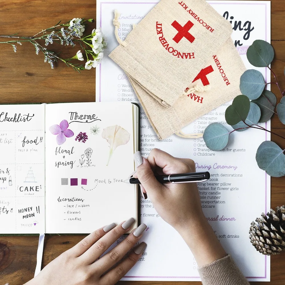 5Pcs Hangover Kit Bags Wedding Decor Gifts for Guests First Aid Kit Bag Gifts Packing Christmas Gift Bags Hen Party Supplies (1)