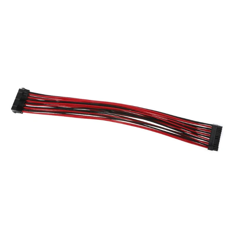 Высокое качество 24Pin ATX EPS PSU черный и красный с одним рукавом удлинитель питания