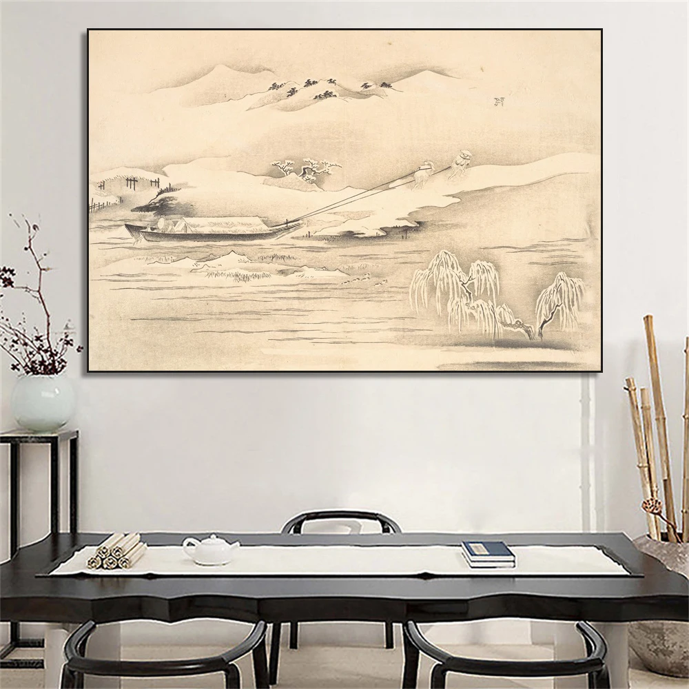 

Japanese Ukiyo-e Canvas Painting Calligraphy Classic Landscape Scenery Posters and Prints Modular Wall Picture Modern Home Decor