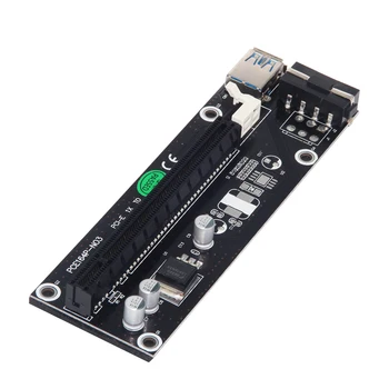 

New PCI 1x to 16x Powered Express Riser Board USB3.0 PCI-E Extender Adapter Card Cable SATA to 4 Pins Power for BTC Miner Mining