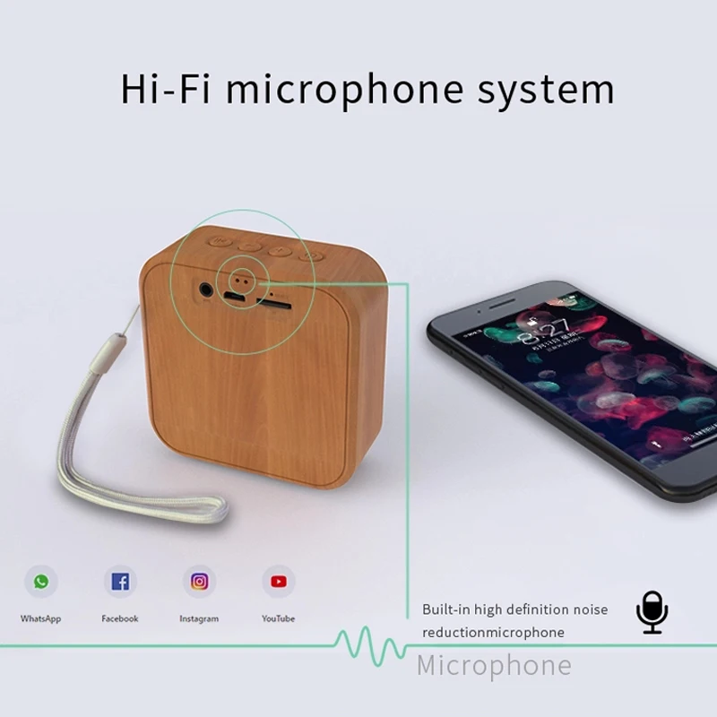 Ретро деревянный Bluetooth динамик портативный открытый беспроводной мини компьютер Bluetooth звуковая коробка поддержка AUX TF карта для iPhone Android