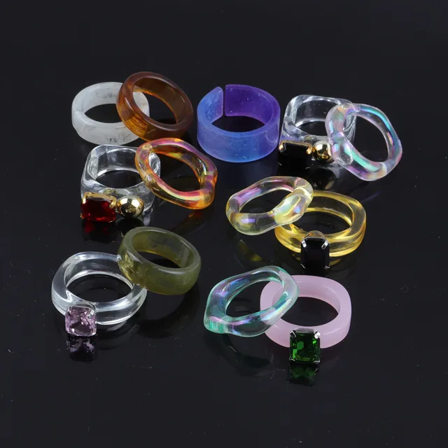 Laser Colour Resin Rings 3