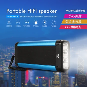 

Wireless Bluetooth Speaker Outdoor 10W Mini TWS Portable Speaker Subwoofer Mobile Power 1200mAh Flashlight TF Card / AUX / FM