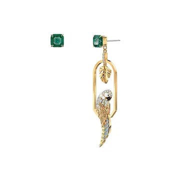 

1:1 Earrings Clever Parrot Asymmetric Detachable Fashion Earrings Women Gold Color