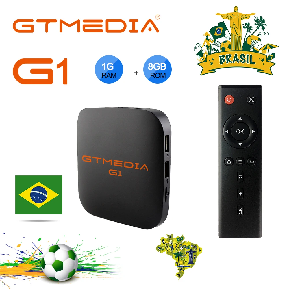 Глобальная версия GT Media G1 Встроенный 2 4G Wi-Fi Android 7.1.2 ТВ Декодер с 1G Ram + 8G Rom отправка