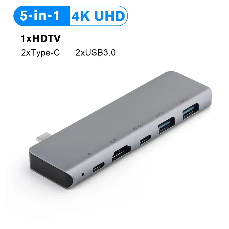 USB-C USB C type-C для PD HDTV 4K RJ45 USB C 3,0/3,1 SD/TF кардридер адаптер type C концентратор для MacBook/MacBook Pro Windows type-C