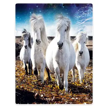 

HommomH blanket 150x200 cm blanket soft flannel soft wool blanket white steed