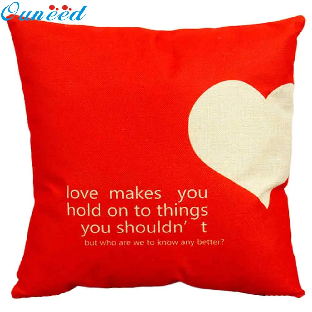 Ouneed Pillowcase simple sweet love heart pattern Pillow Case Waist Throw Cushions Cover Office Home Decor cojines almofadas new | Дом и сад