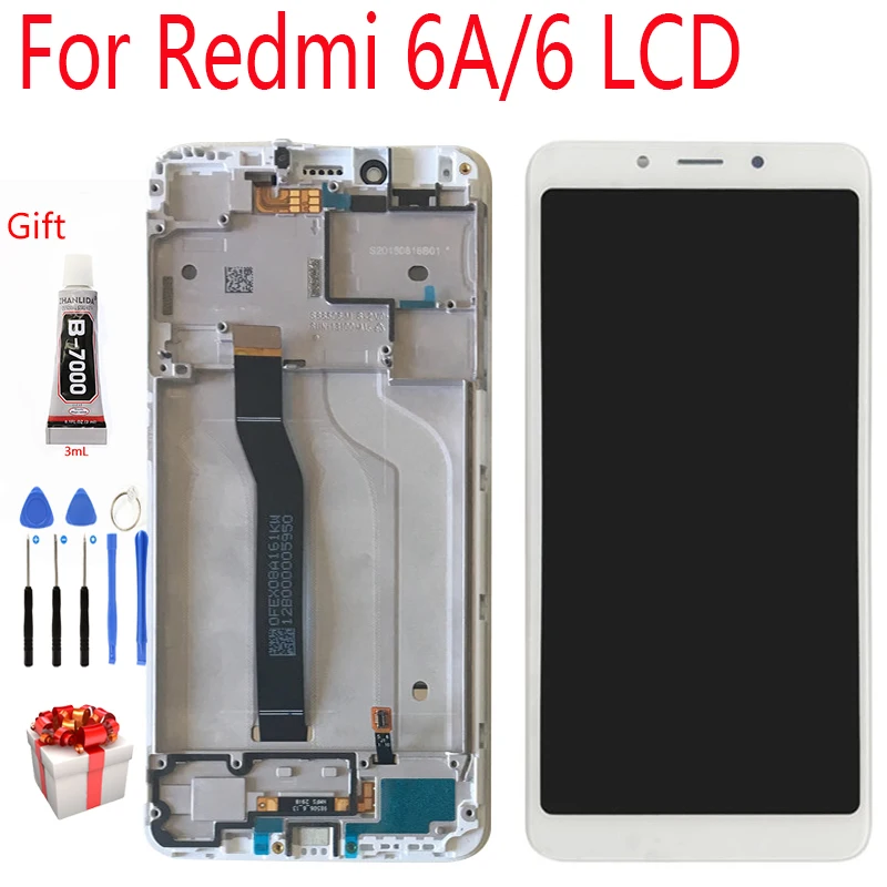 Дисплей модуль для Xiaomi Redmi 6A/6 дисплей сенсорный экран в сборе дигитайзер бесплатные инструменты для Redmi 6A/6 ЖК-дисплей