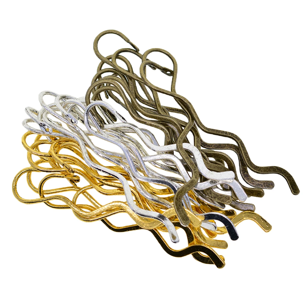 30x Metal Alloy Bookmark Page Clip Beading Bookmarks Hooks Bulk Book