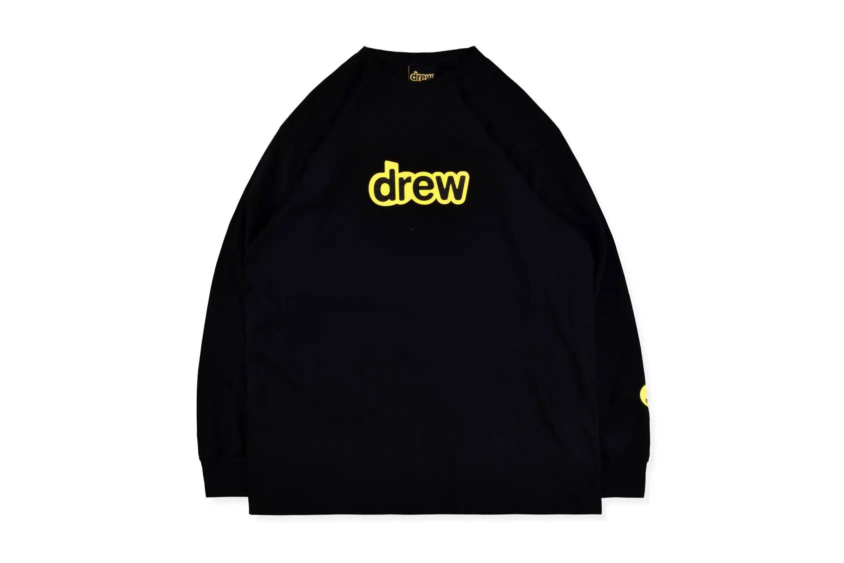 19SS DREW HOUSE футболка с длинными рукавами Drew house Джастин Бибер уличная хип-хоп футболка для мужчин и женщин - Цвет: black