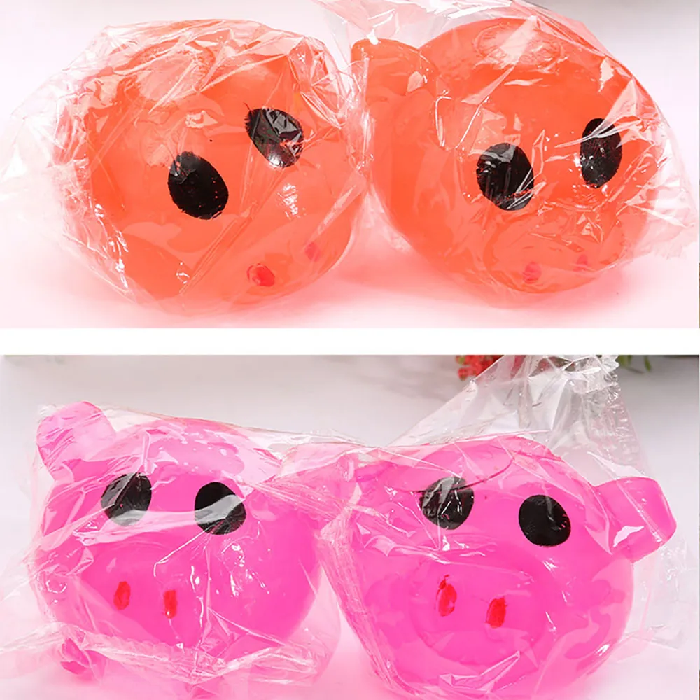 1pc Vent-toy Pig Shape Stress-ball-toys Anti-stress Decompression Splat Kids Toys Smash Various Styles Toy For Children New
