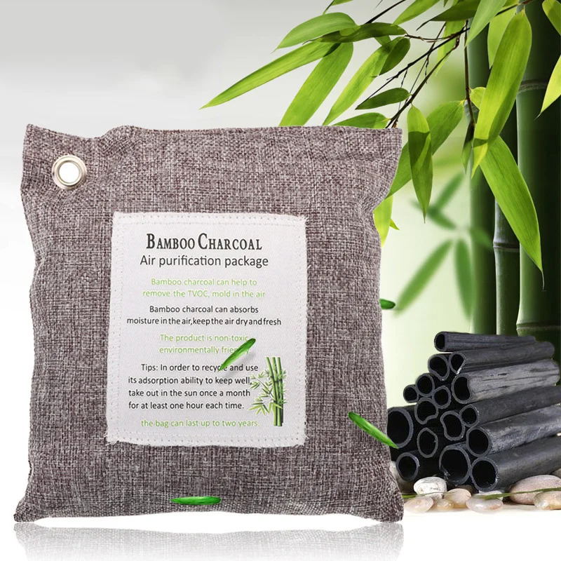 moistureproof Natural Air Purifier Bag Activated Bamboo Charcoal Deodorizer 2pcs*50g/6pcs*75g/5pcs*100g/5pcs*200g/2pcs*500g