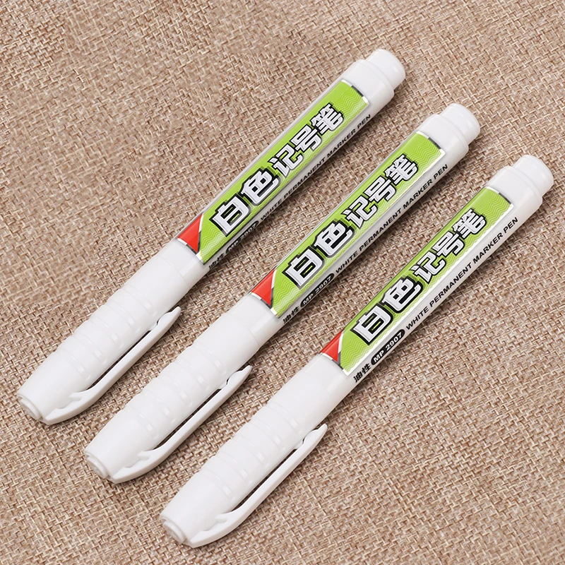 

Quick-Drying Oil Ink DIY Marker Craftwork Pen Waterproof Permanent Metal Marker Pens White Tyre Paint Pen Student Supplies 2019