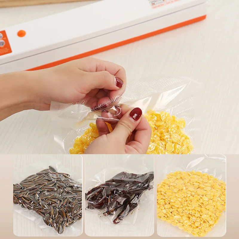 Food Vacuum Sealer Packaging Machine Household Keep Food Fresh Vacuum Bags  Including Vaccum Packer Can Be Use for Food Saver